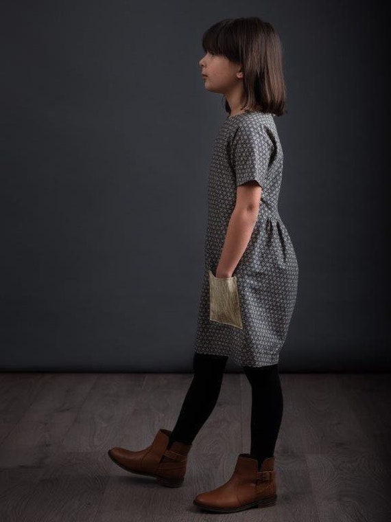 childrens designer dresses uk ROCHY Majolica Orange Tile Print Dress