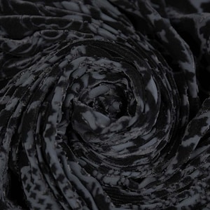 Navy Floral Velvet Devore Fabric Patterned Fabric Remnant Remnant Fabric Cut off Fabric Craft