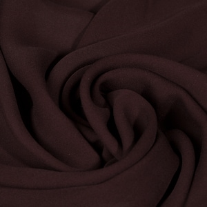 Silk Cotton Brown Chiffon Plain Fabric Voile for Interiors Fashion Craft Quilting Fabric by the Metre 110cm width 0.5 lengths