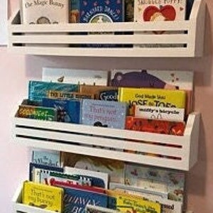 Built to Last!!! Childrens Book Shelves--Set of 3, Kids book shelves, Hanging shelf, Nursery book shelf, Kids room, Playroom, Wall shelf