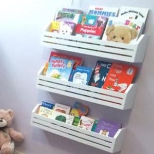 wall mounted bookshelves childrens