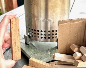 THE BIG BOX!!!   8LBS+ Mini Firewood "Logs" --Perfect for Solo Stove Mini or similar size