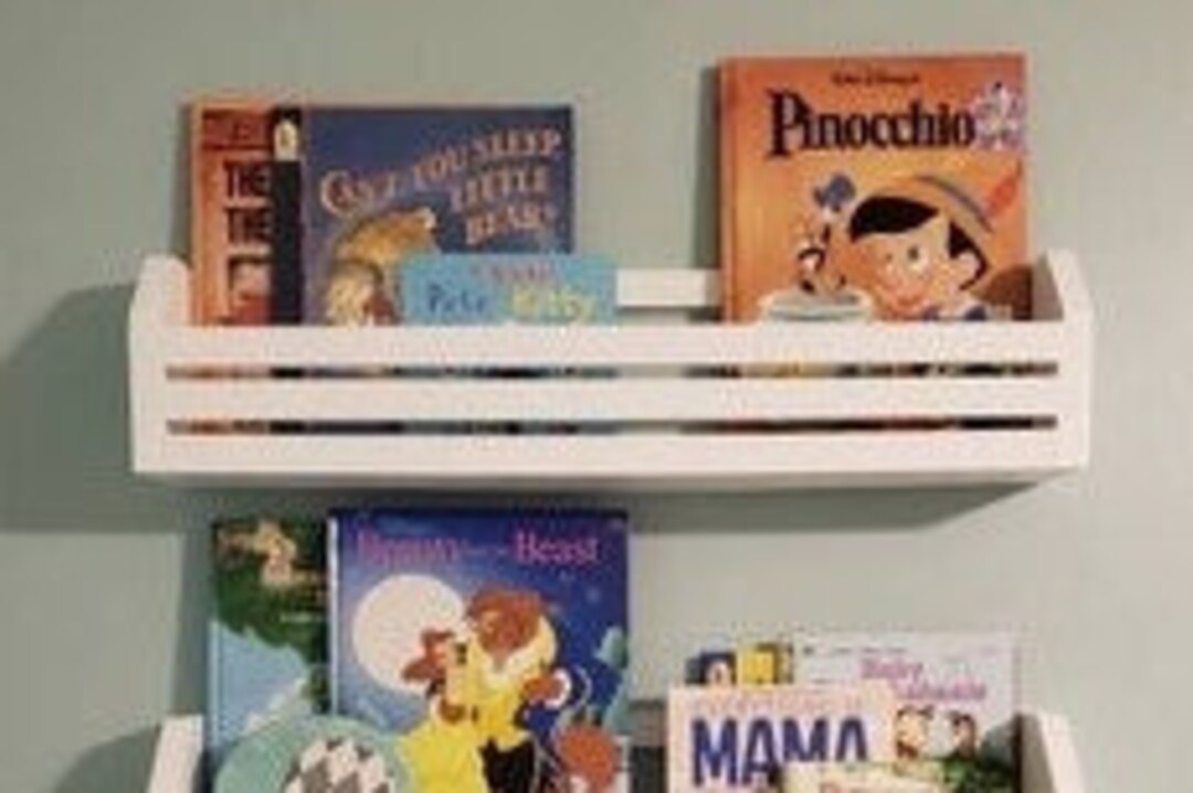 Single Childrens Book Shelf, Kids Book Shelves, Hanging Book Shelf, Nursery Book Shelf, Kids