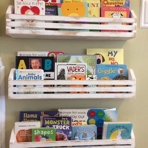 kids book shelves wall