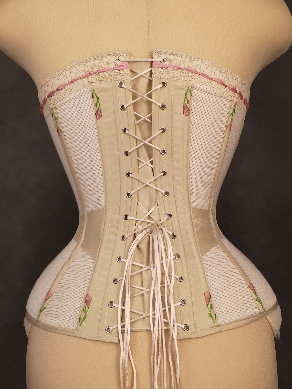 Ventilated victorian corset MADE TO MEASURE edwardian stays | Etsy