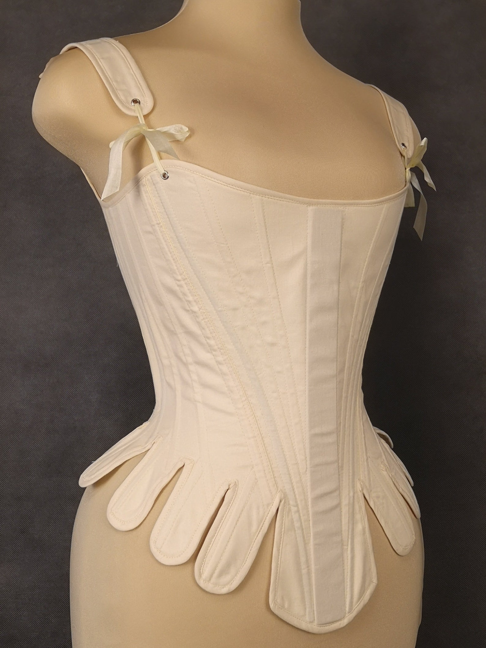 18th century stays corset MADE TO MEASURE wooden busk Etsy