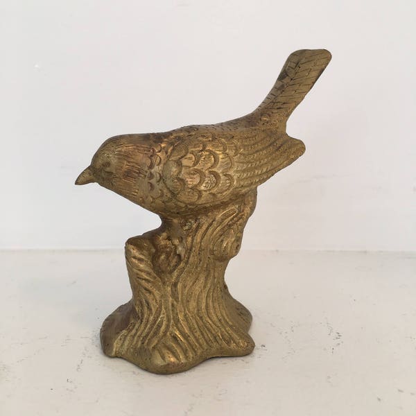 Vintage Brass Bird Figurine