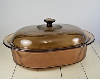 pyrex glass roaster with lid