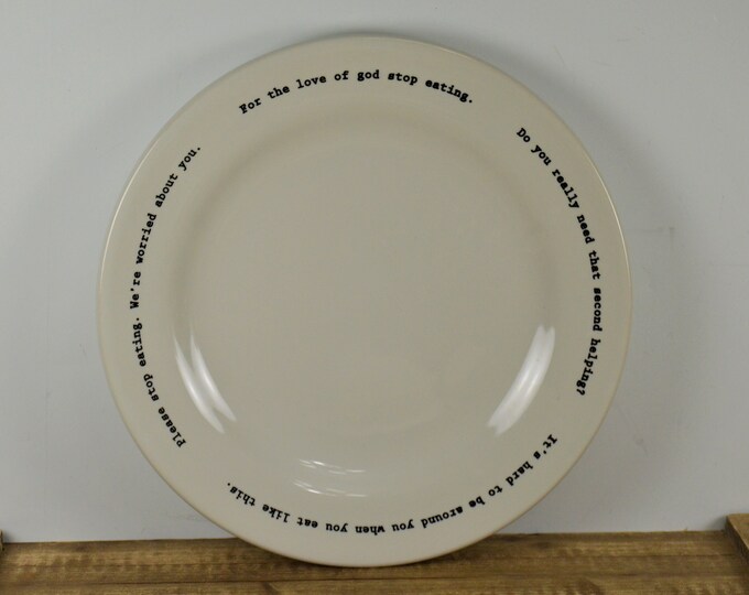 Fishs Eddy 10 Dinner Plate, Intervention Ware, Diner Style Plate