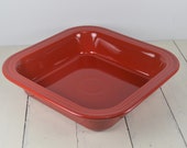 Fiesta SCARLET Red 10.5 quot Square Baker, Fiestaware, Stoneware, Fiesta HLC USA, Casserole Baking Dish, Brownie Pan
