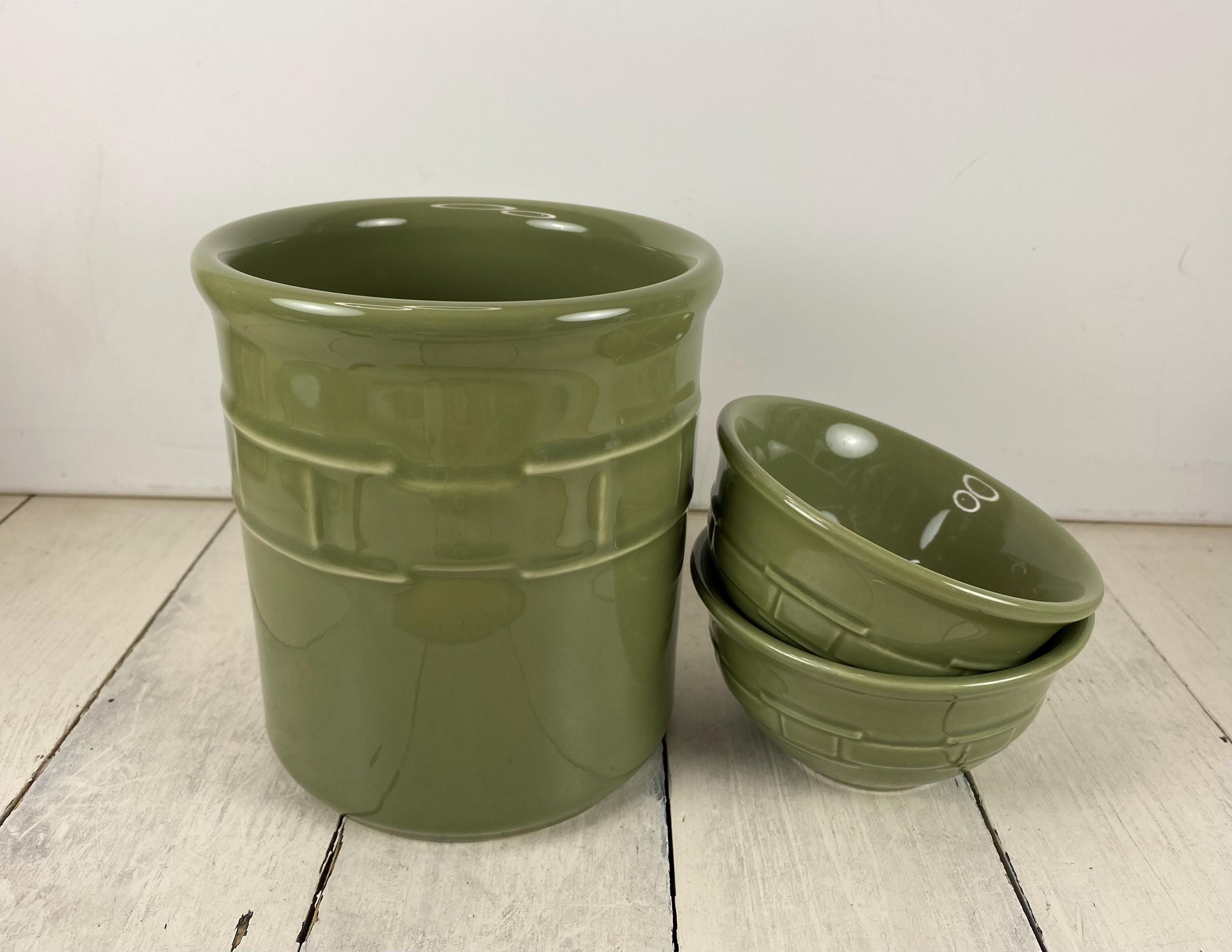 3 Pcs Longaberger SAGE Green Woven Traditions, 1) 5.5 display picture 1