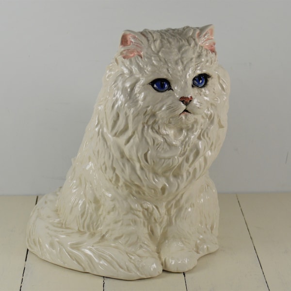 Painted Ceramic Cat Etsy