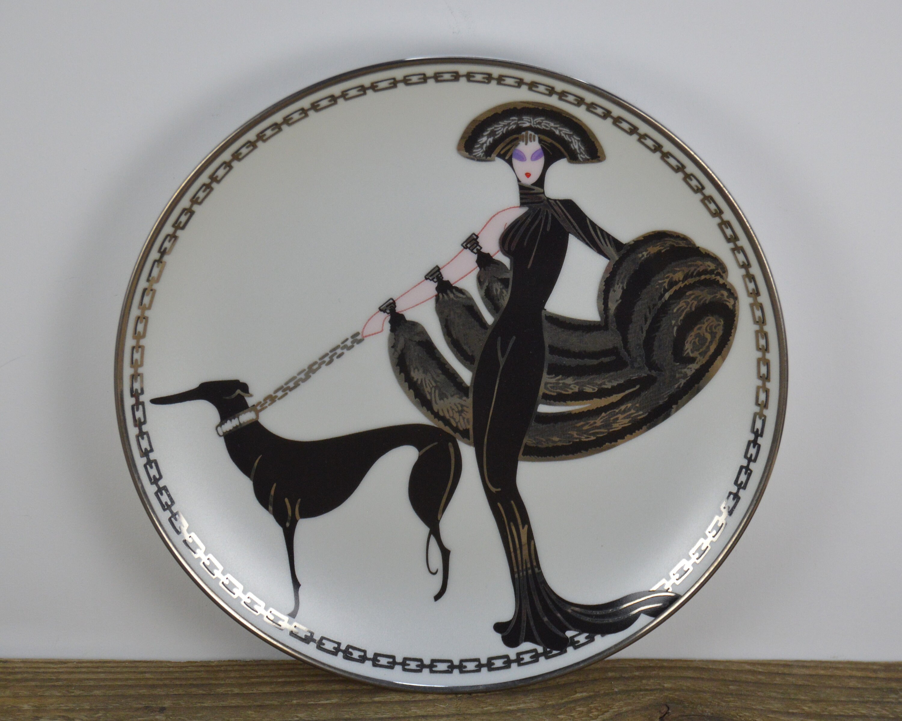 Erte Black White - Etsy