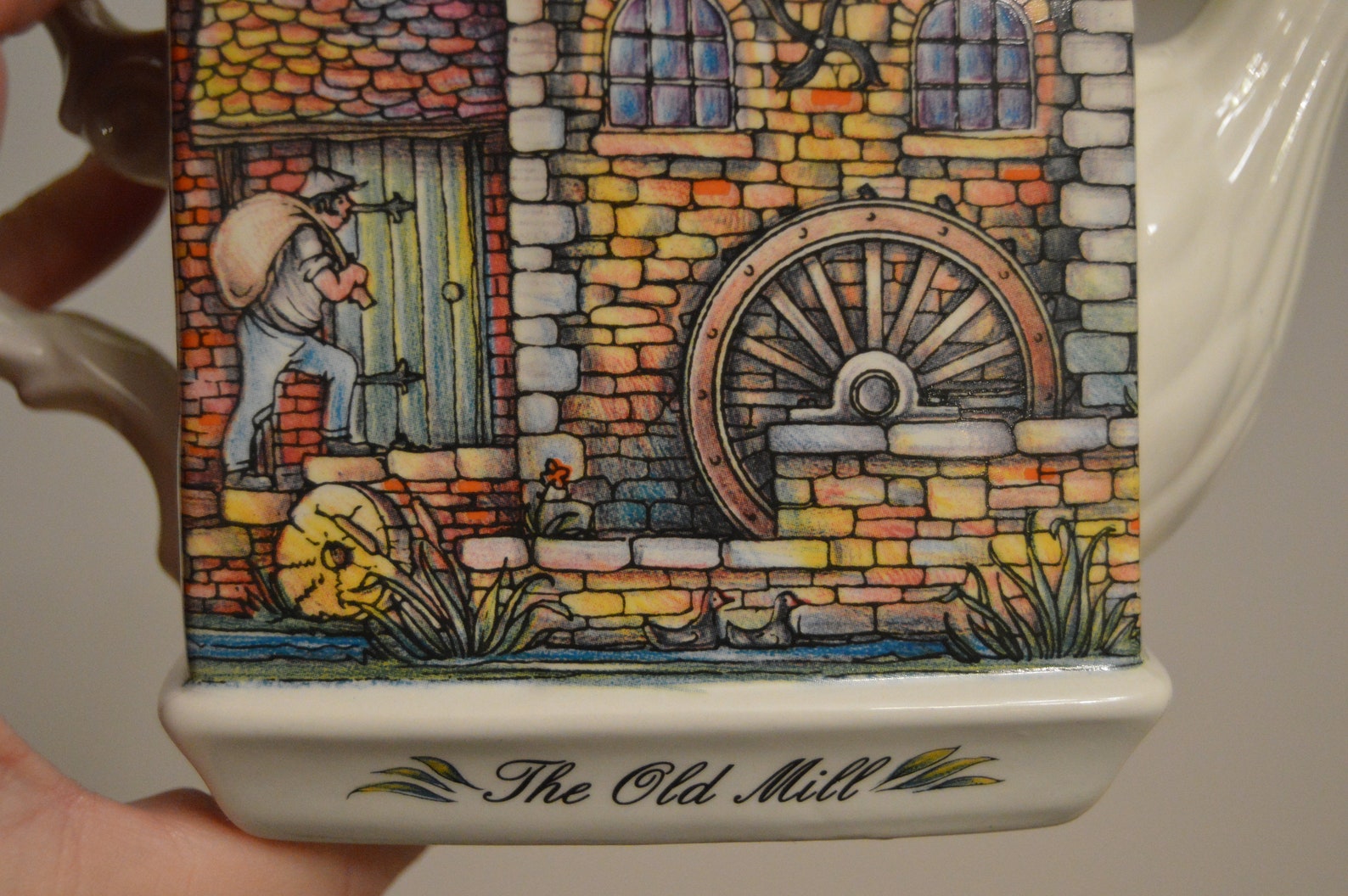 Sadler THE OLD MILL 1812 Teapot Made in England Roof Lid Etsy