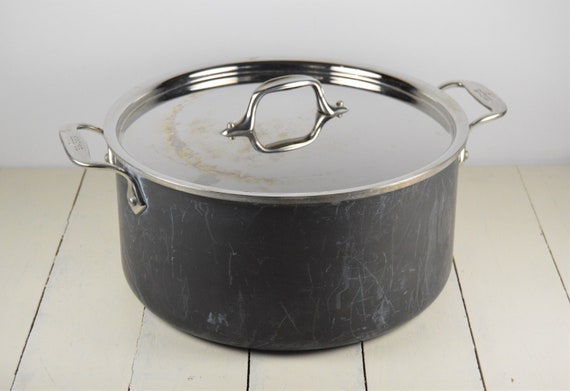 All-clad LTD 8 Quart Stock Pot With Lid, Stainless Steel With Hard