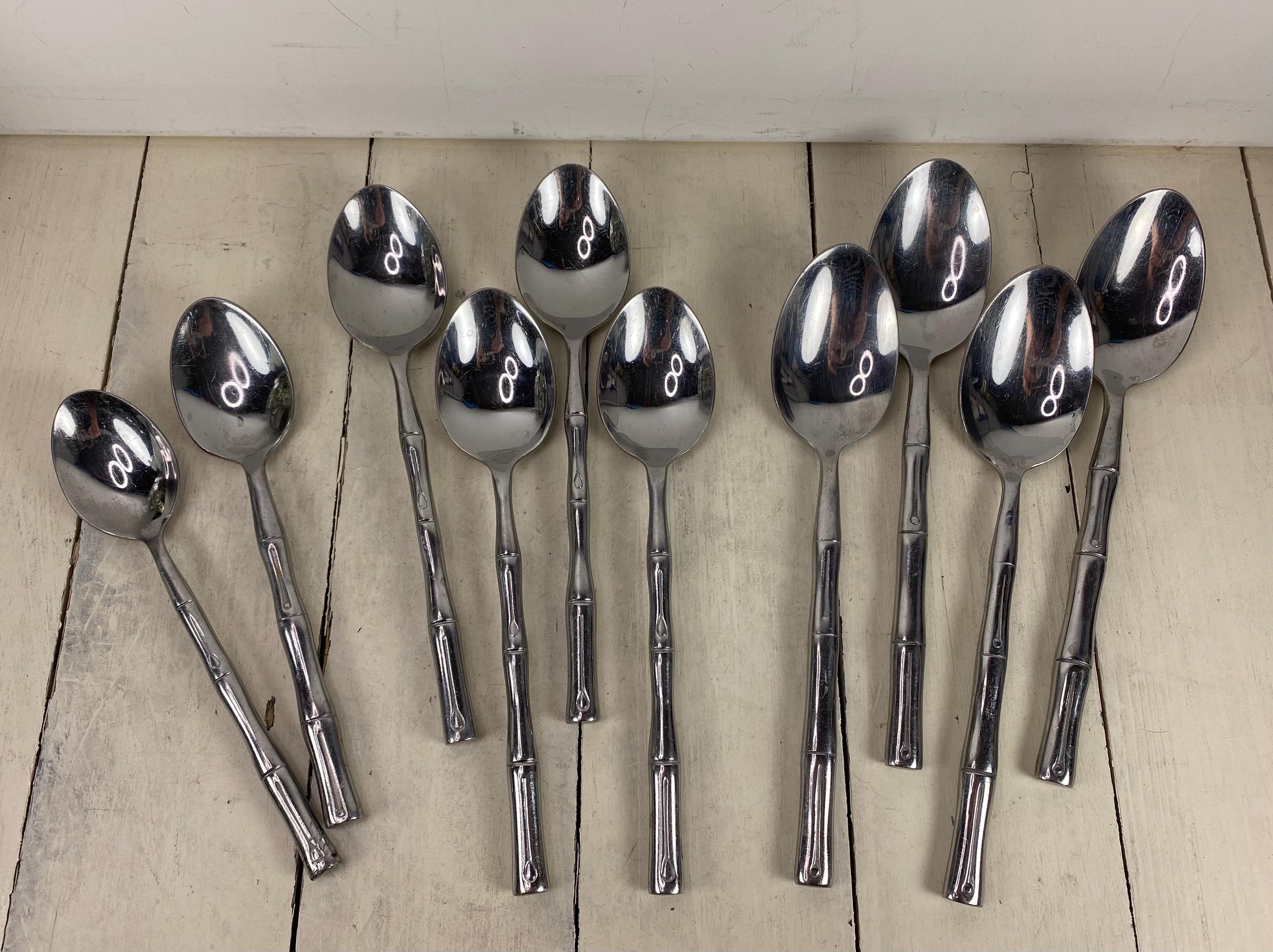 Hampton Silversmiths BISTRO Stainless SATIN Silverware Flatware 8 Pc