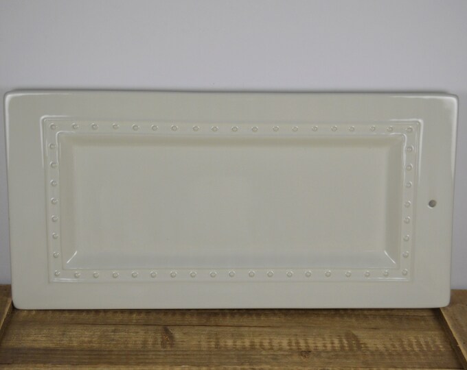 Nora Fleming Pearl Dot 14 7/8 Round Serving Platter, With Hole for