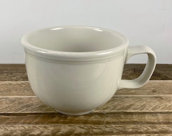 Fiesta LINEN 16 oz Jumbo Mug 3.5", HLC Homer Laughlin, Fiestaware, Soup Mug, Latte Mug, Off-White Beige