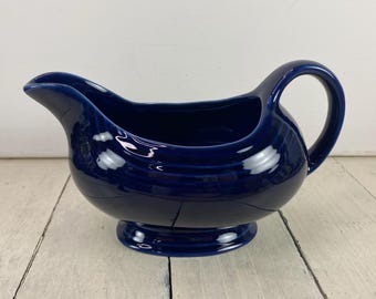 Fiesta COBALT Blue Open Sauce Boat Gravy Boat, Fiestaware, Dark Blue, HLC Homer Laughlin USA