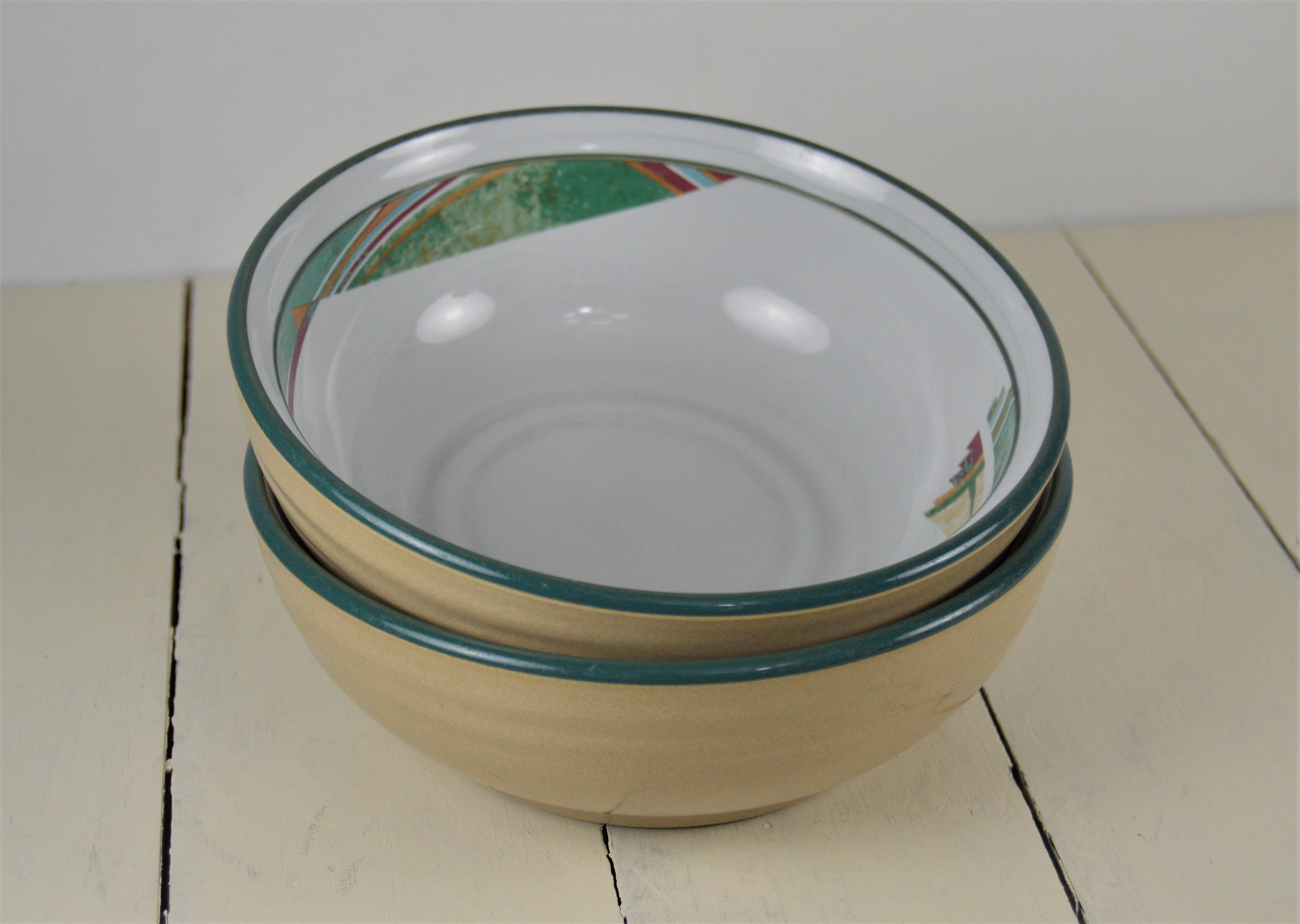 Excellent Condition Noritake Stoneware s Raindance Coupe Cereal Bowl 