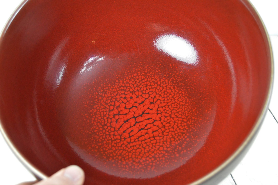 JarsFrance TOURRON CERISE Dark Cherry Red 9 Salad Etsy