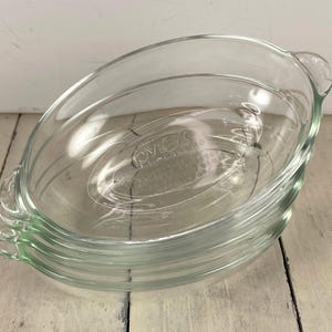 Pyrex 328 Glass Pixie Dishes 1 cup Set of 4, Individual Casserole Baking Dish, Clear Glass, Made in USA