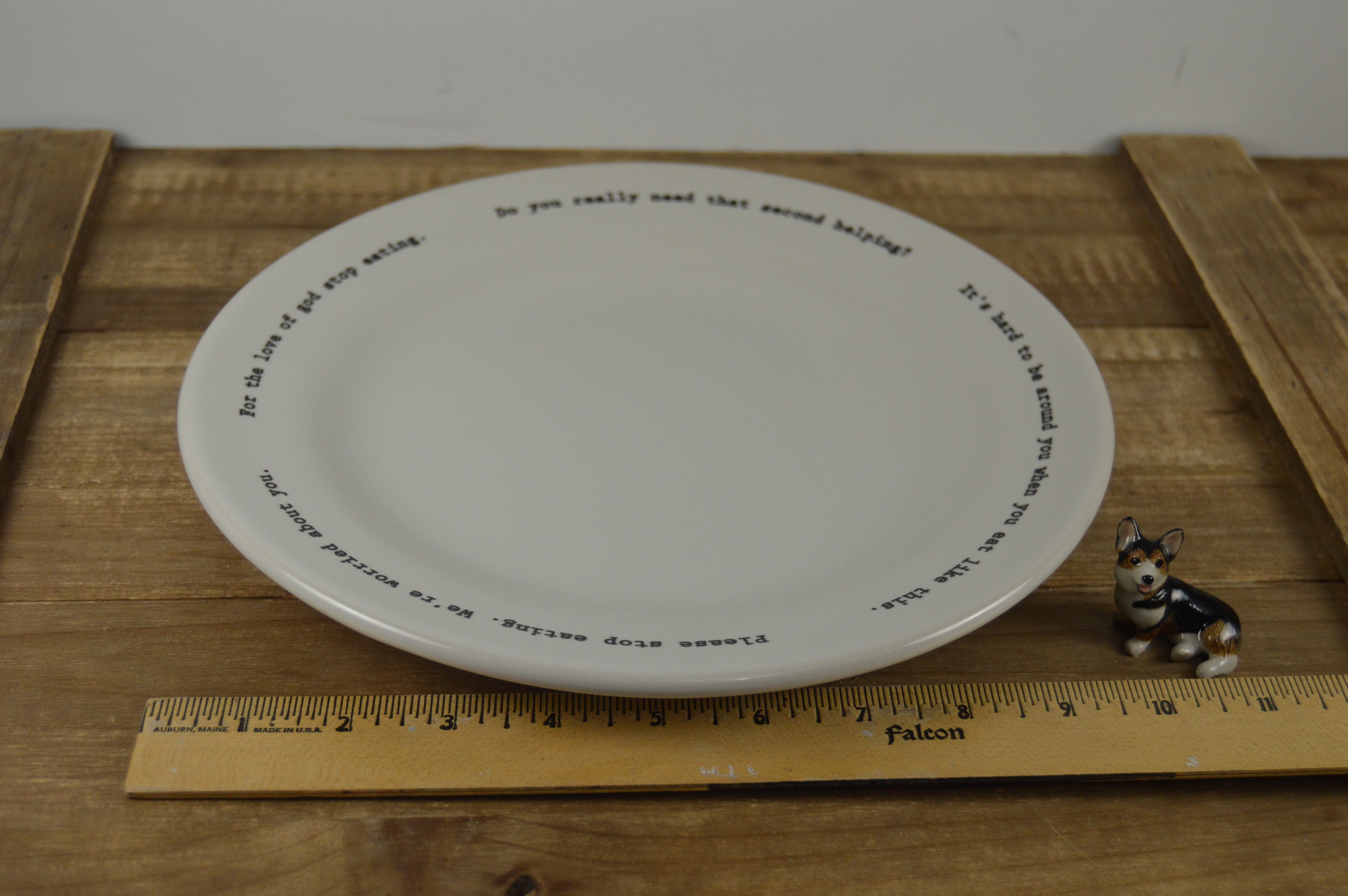 Fishs Eddy 10 Dinner Plate Intervention Ware Diner Etsy