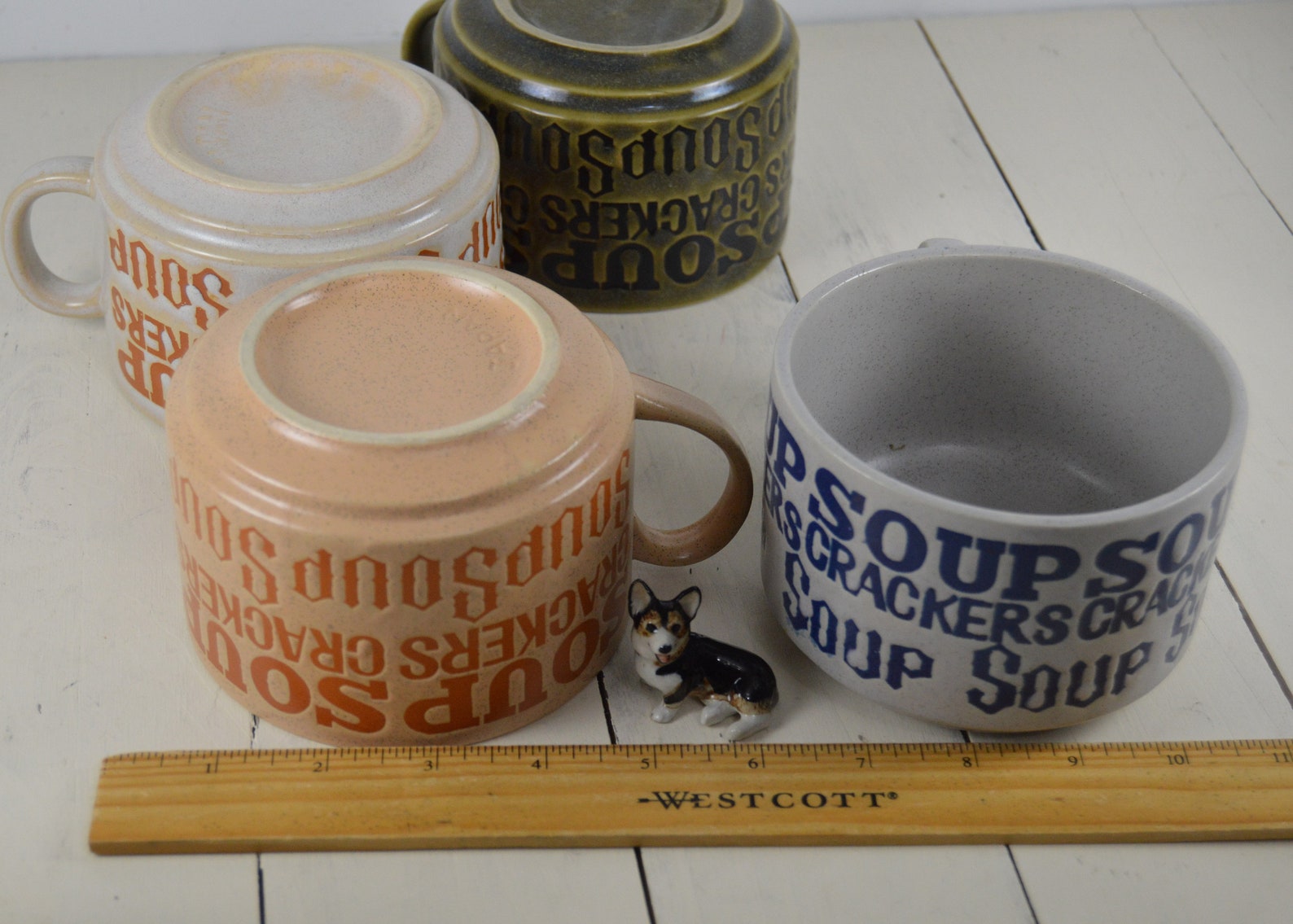 Set of 4 Vintage Stoneware Soup Mugs 16 oz Made in Japan Etsy