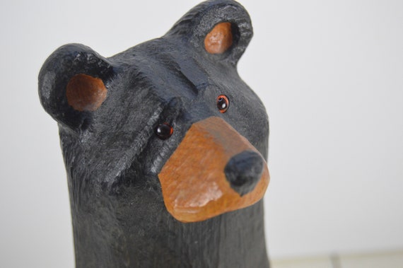Big Sky Bears Jeff Fleming Bearfoots Carved Black Bear 11.25 Big Sky Bears Jeff Fleming Bearfoots Carved Black Bear 11.25