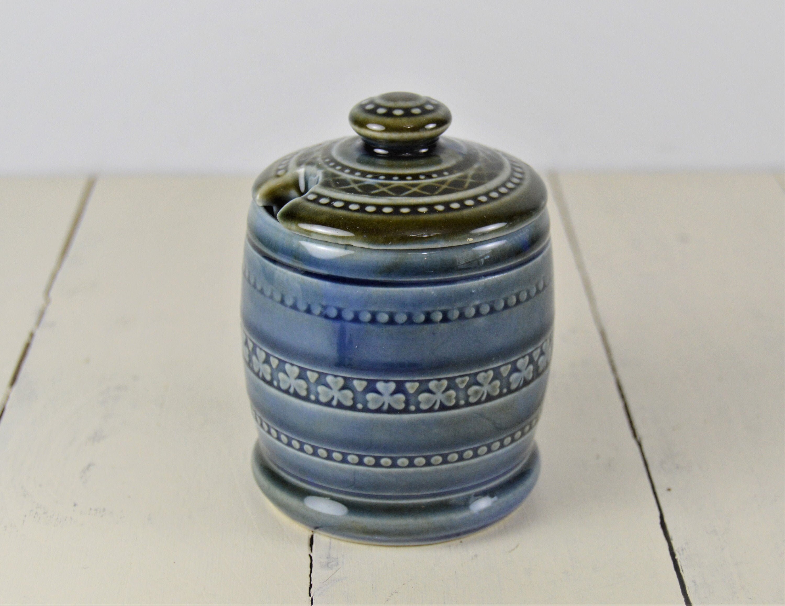 Wade Pottery Irish Porcelain Mustard Jar avec couvercle pot Etsy