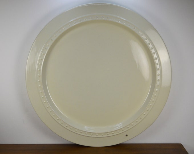 Nora Fleming Pearl Dot 14 7/8 Round Serving Platter, With Hole for