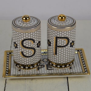 Festive Bistro Tile Salt & Pepper Shakers