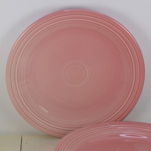 Set of Fiesta ROSE Dinner Plates, Rose Pink, Homer