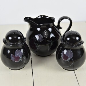 Round Flat Narrow Disc 3.25 Shiny Glossy Black 2/3 Holes Mikasa SIMPLICITY BLACK Salt and Pepper Shaker Set Round Flat Narrow Disc 3.25 Shiny Glossy Black 2/3 Holes Mikasa SIMPLICITY BLACK Salt and Pepper Shaker Set