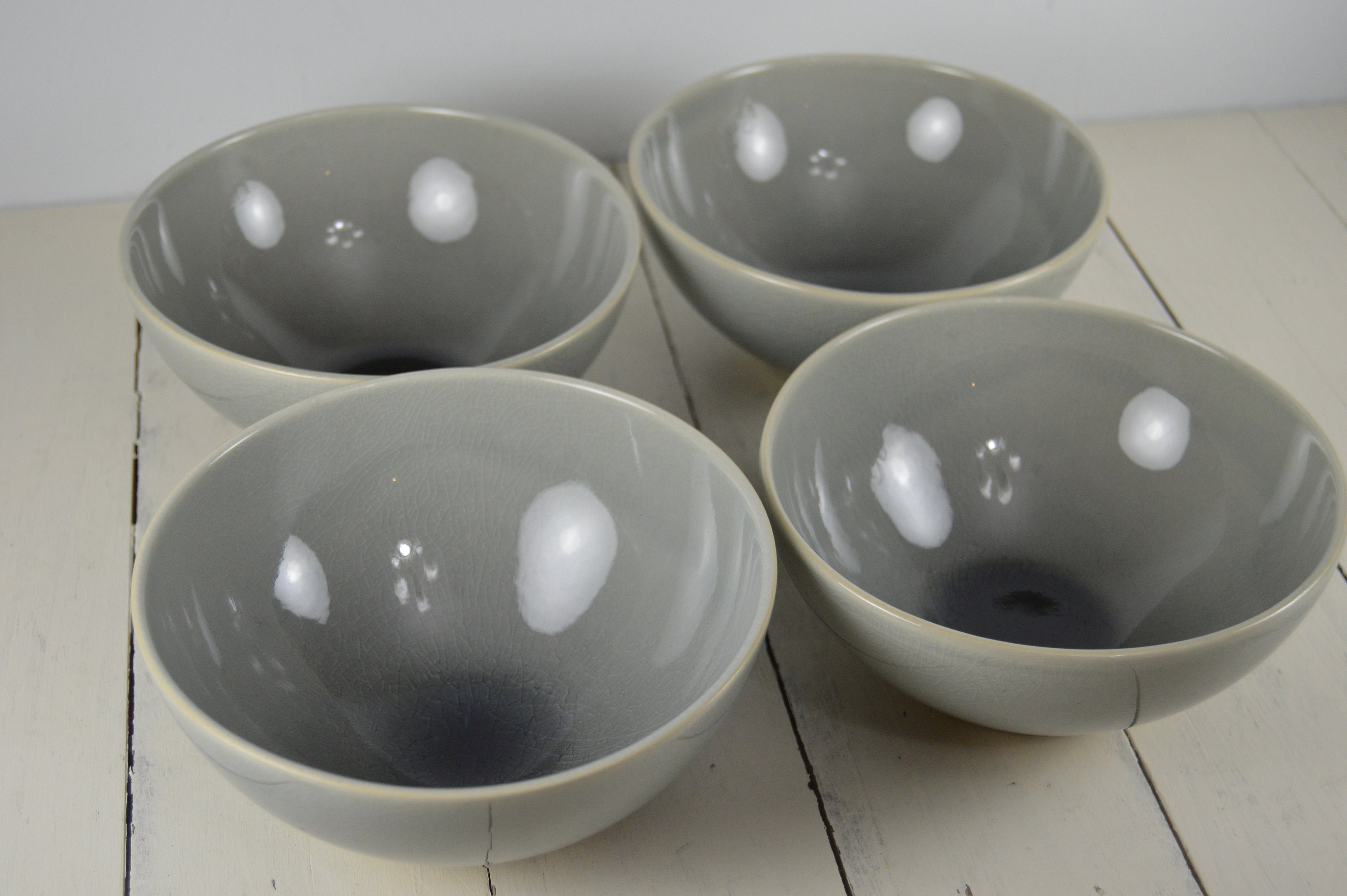 Set of 4 West Elm ALTA Light Gray 5 5/8 Cereal Bowls Etsy