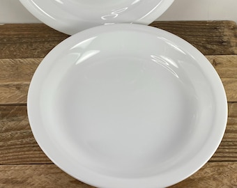 Set of 2 Corelle WINTER FROST WHITE 10" Pie Plate, Round Shallow Baking Dish, Quiche Pan, All White, Corelle by Corning