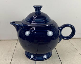 Fiesta COBALT 5 Cup Teapot, Dark Blue Fiestaware, Newer Cobalt, HLC Homer Laughlin USA