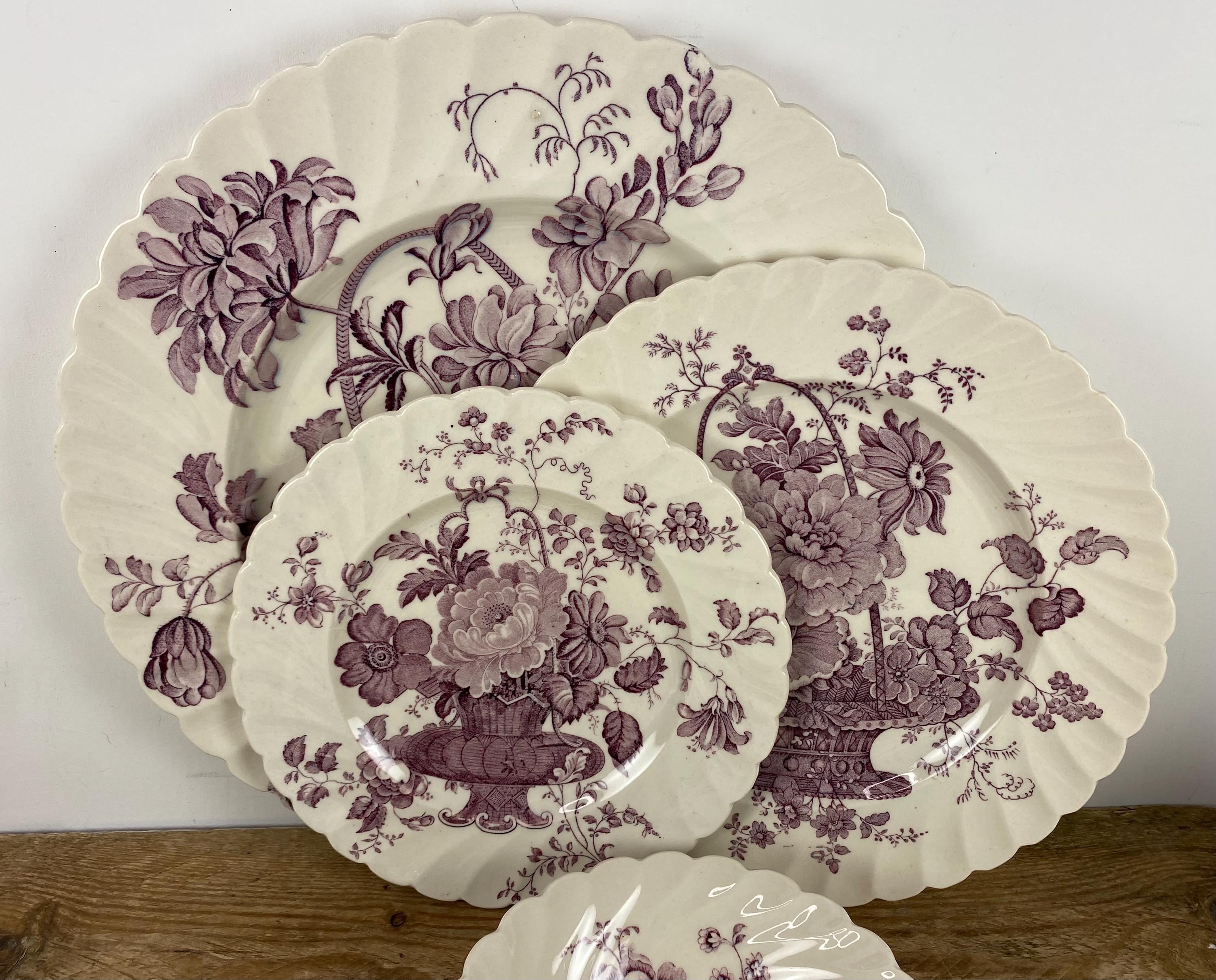 12 Pcs Royal Staffordshire CHARLOTTE LAVENDER, 3 Ea Dinner Salad