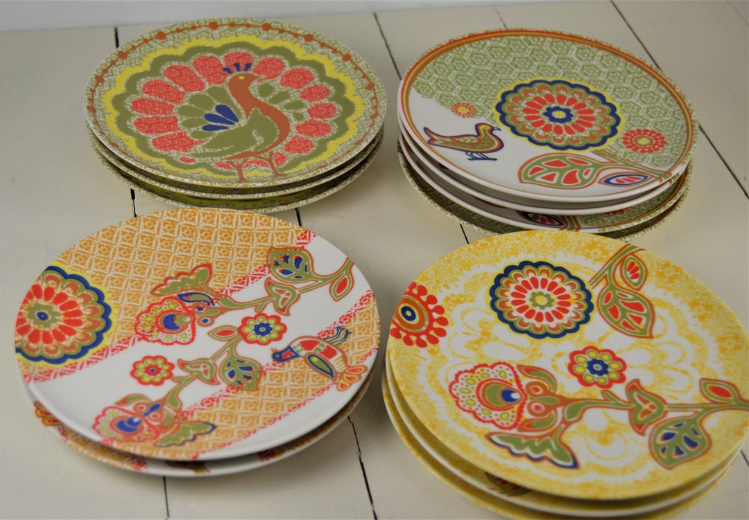 Set of 12 ANTHROPOLOGIE 6 3/8 Appetizer Plates, 4 Coordinating Designs