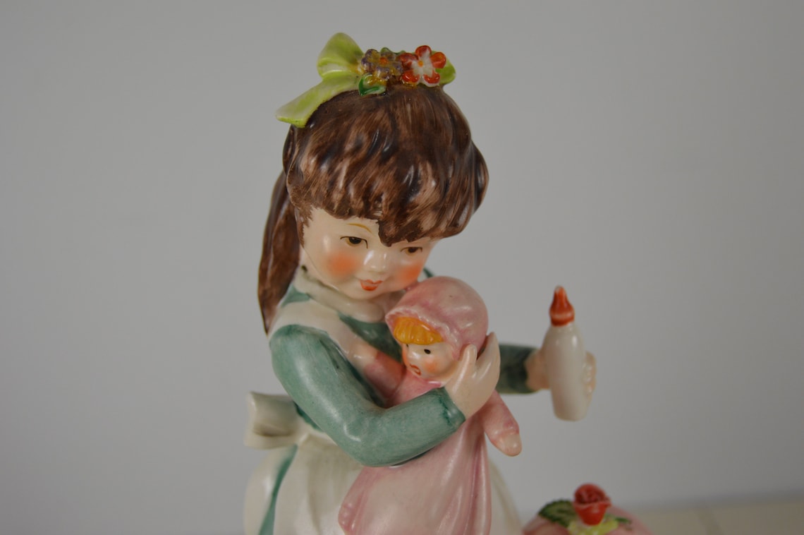 Goebel LORE Blumenkinder 1978 Figurine Girl with Doll and Etsy
