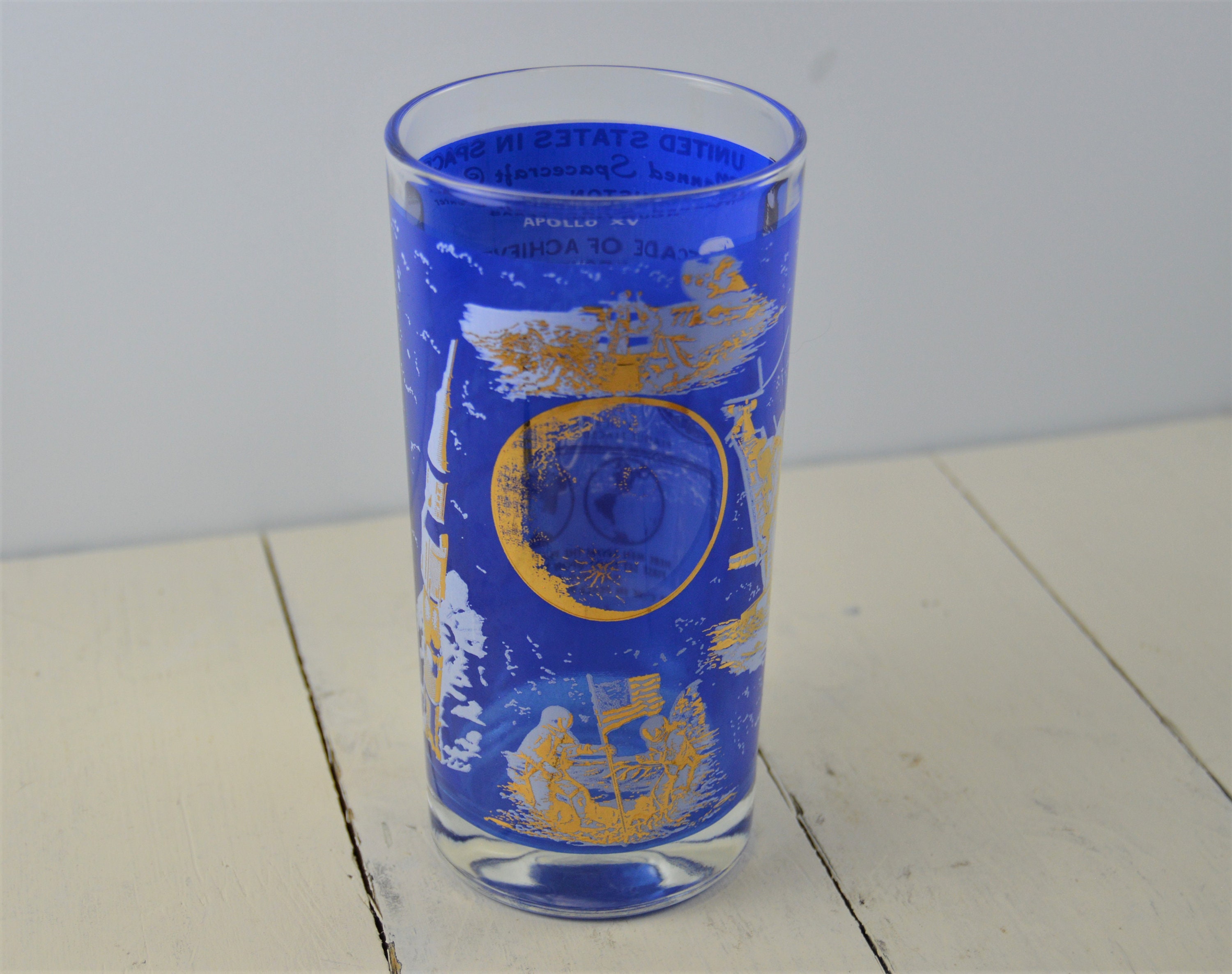 Glass Cup with Straw - Transparent - Golden Stars - ApolloBox