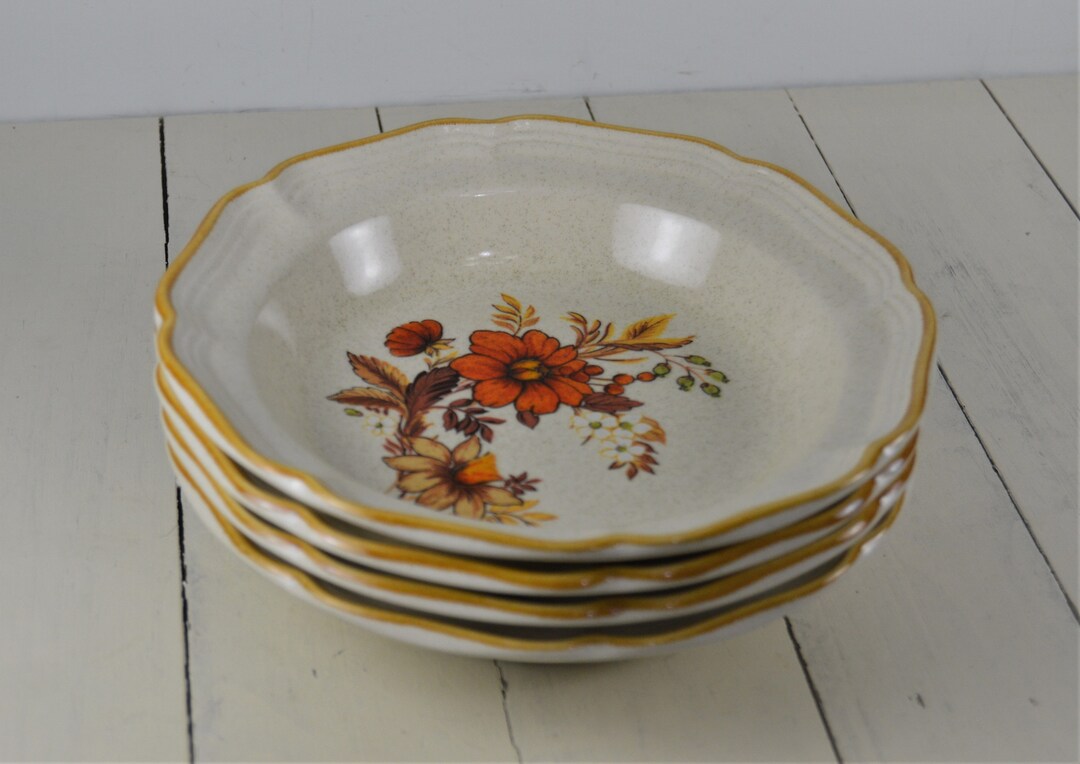 Set of 4 Mikasa Garden Club HARVEST BOUQUET 8.25