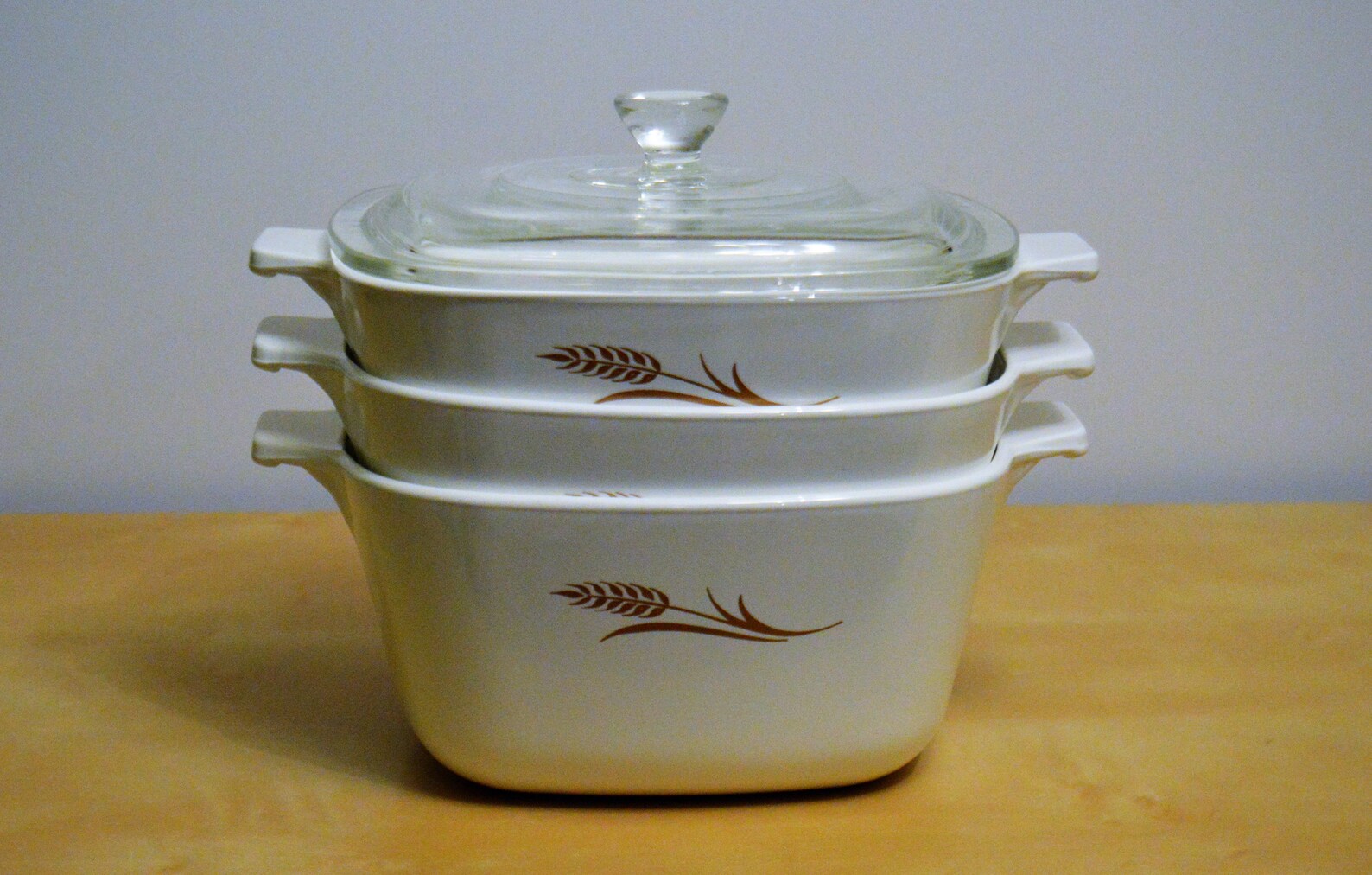 Set of 3 Corning Ware WHEAT Casserole Dishes W1B 1 Quart Etsy