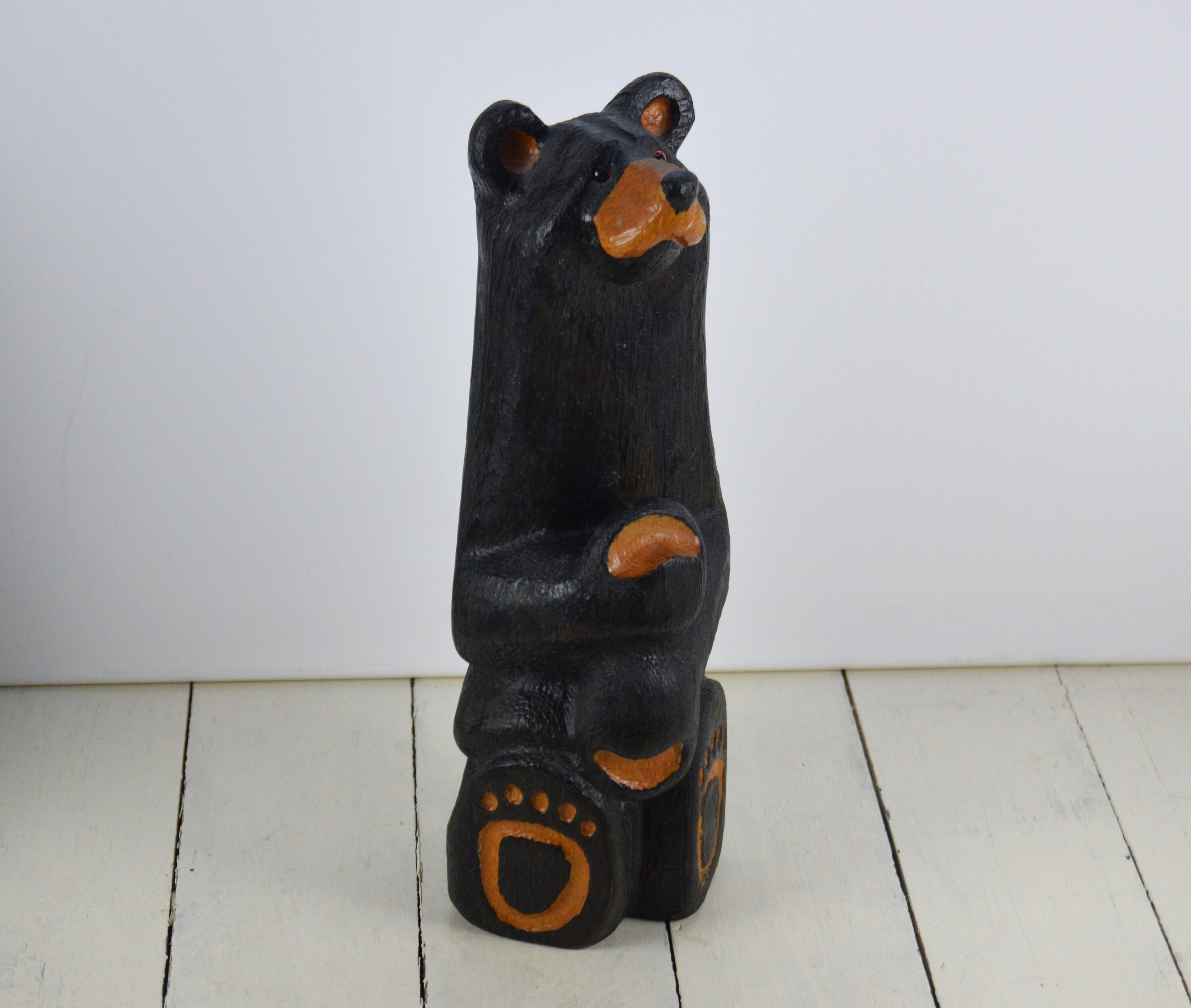 Big Sky Bears Jeff Fleming Bearfoots Carved Black Bear 11.25