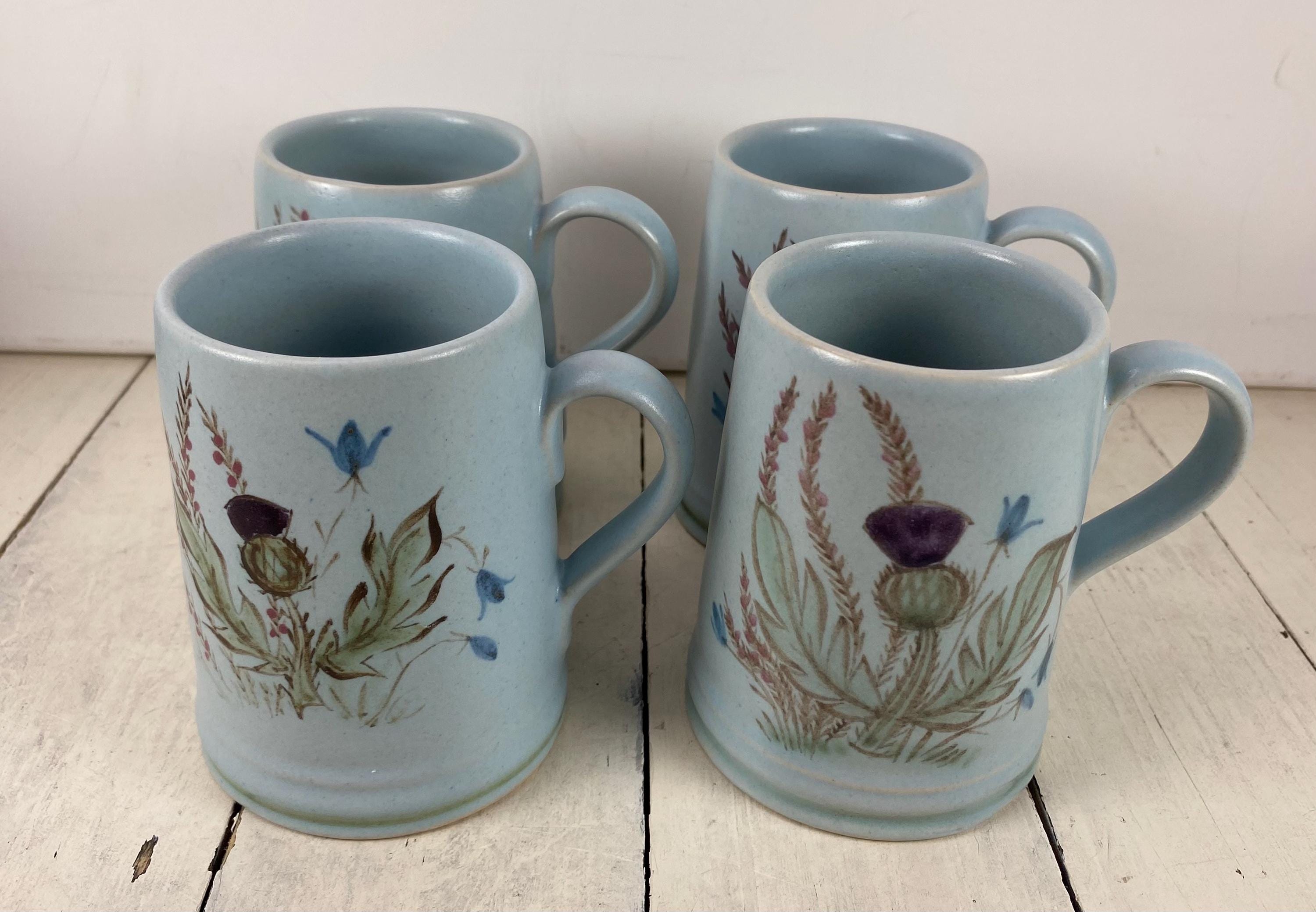 Set of 4 Buchan THISTLEWARE 10 Oz Mugs 4