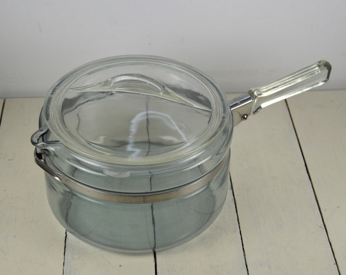 Pyrex Flameware 6324-B 2 Quart Saucepan With Lid , Pyrex Glass, Metal ...