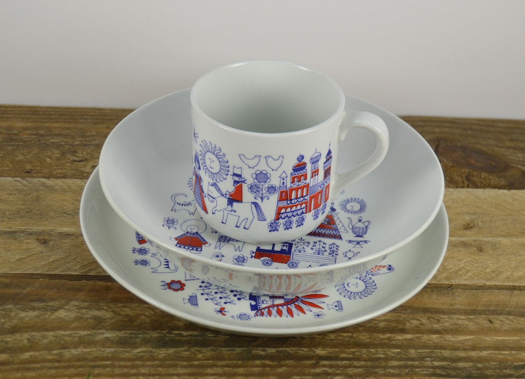 豪華 MATKA MATIN Finland of Arabia Raija Set Child's Uosikkinen 食器