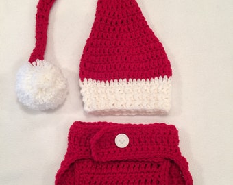 Santa Hat and Diaper Cover