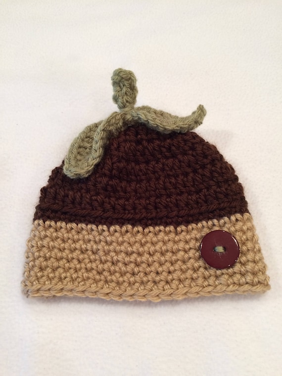 acorn baby hat