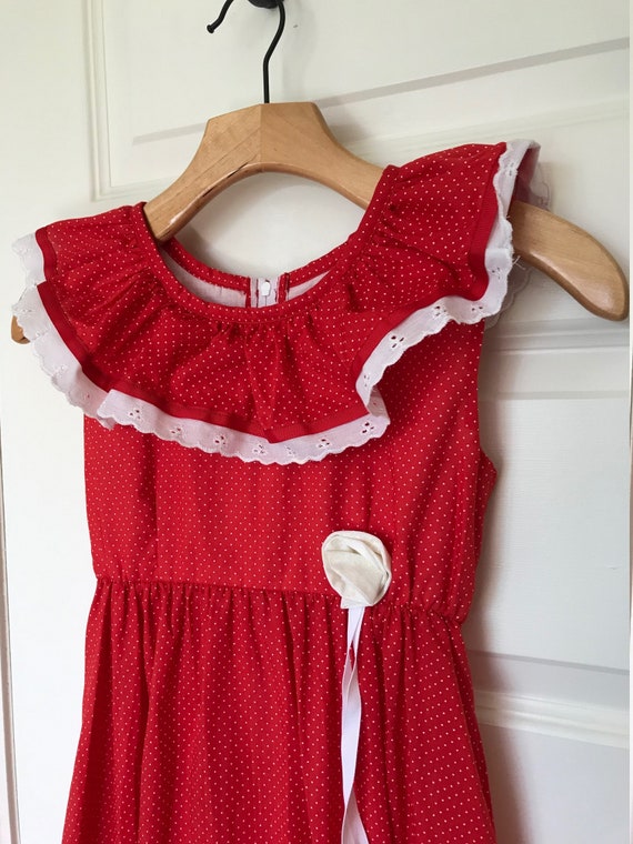 Liberty House bright red prairie dress - image 2